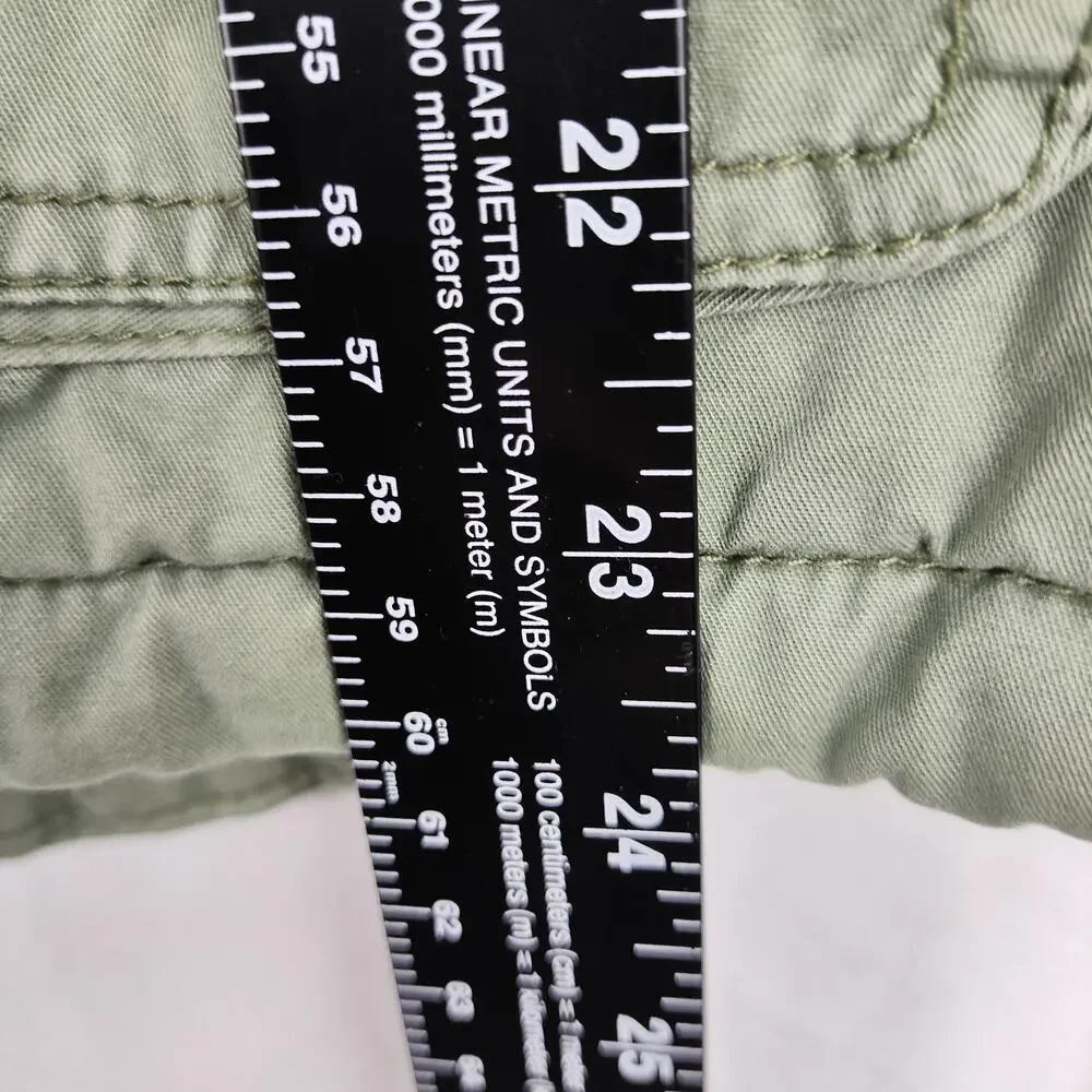 OshKosh B'gosh Jacket Youth 10-12 Green Hooded Sherpa Lined Canvas Parka Coat